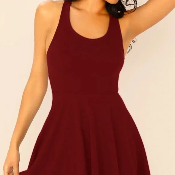 SHEIN | Dresses | Crisscross Backless Flare Dress